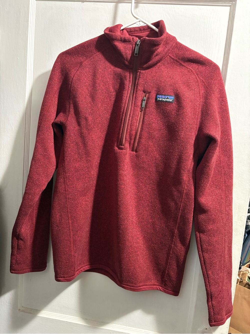 Patagonia Women's Red Quarter-Zip Fleece Pullover